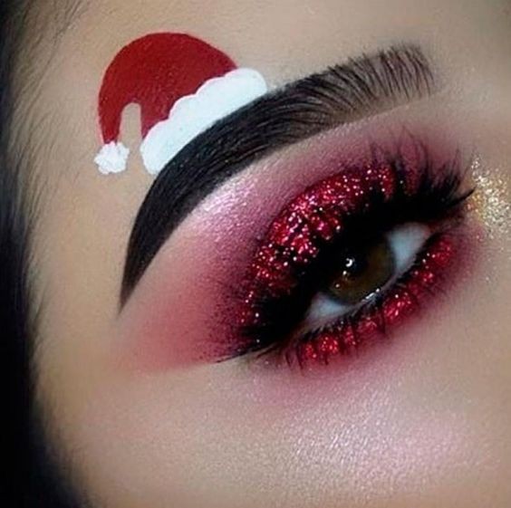 Les 49 plus belles idées de maquillages de Noël 10