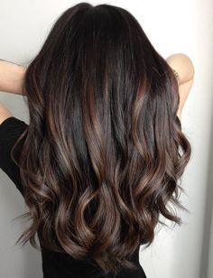 Les 29 plus beaux balayages chocolat sur cheveux noir 41
