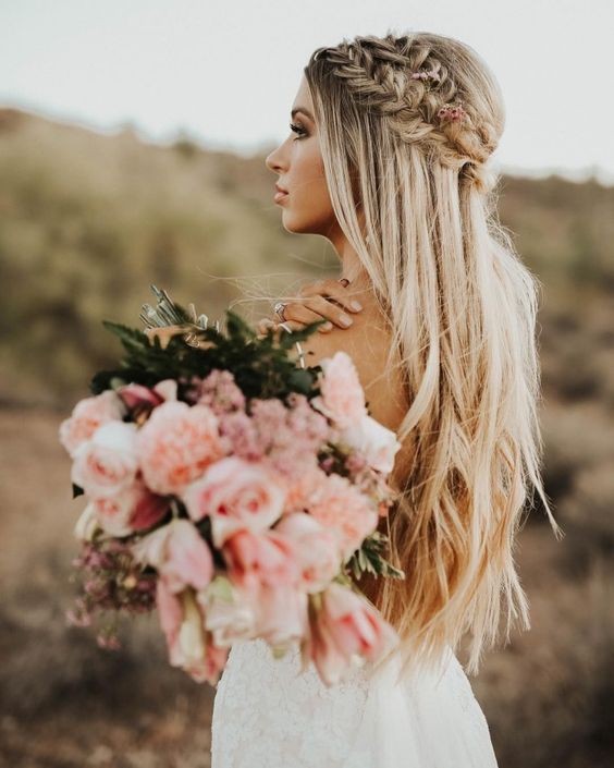 Les 50 plus belles coiffures de mariage bohème 29 Les 50 plus belles coiffures de mariage bohème 29