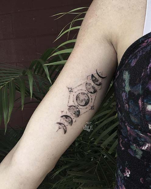 100 idées de tatouages lune pour femme 69
