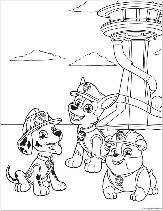 Coloriage Super Patrouille Mighty Pups Ruben Bulldog Dessin Pat Patrouille  La Super Patrouille à imprimer