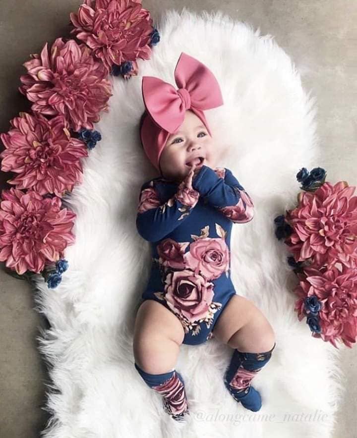 14 jolies idées de séances photos pour un bébé fille 7