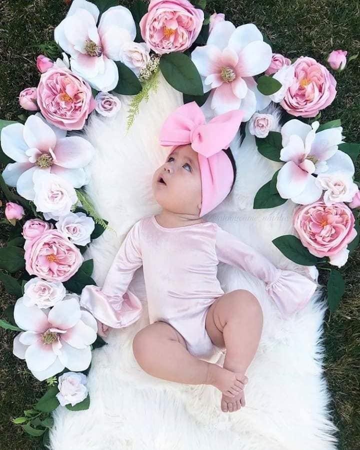 14 jolies idées de séances photos pour un bébé fille 8