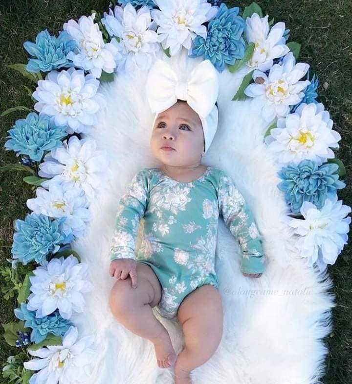 14 jolies idées de séances photos pour un bébé fille 12