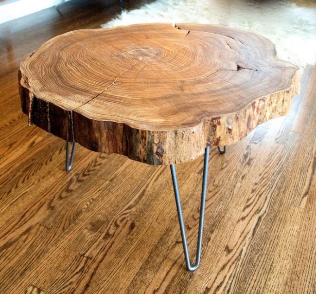 100 meubles en bois à faire avec des troncs d'arbres récupérés 37
