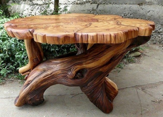 100 meubles en bois à faire avec des troncs d'arbres récupérés 45
