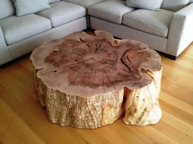 100 meubles en bois à faire avec des troncs d'arbres récupérés 47