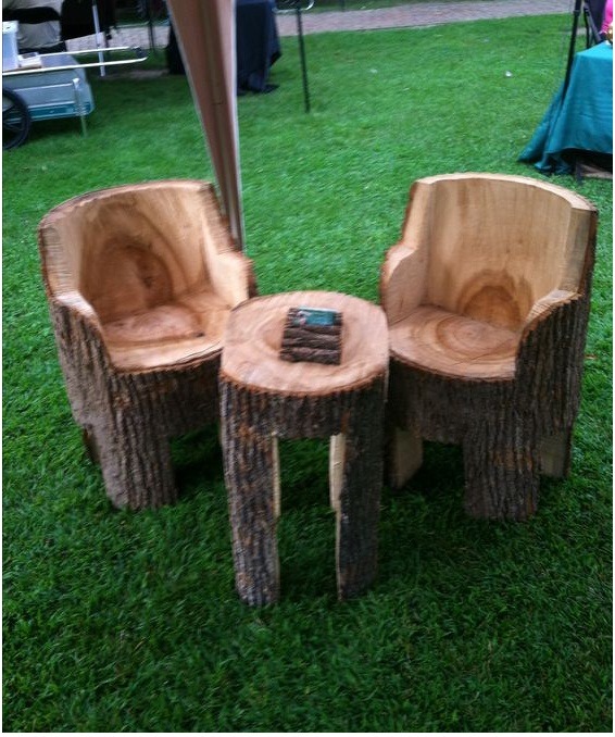 100 meubles en bois à faire avec des troncs d'arbres récupérés 54