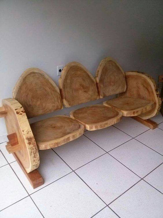 100 meubles en bois à faire avec des troncs d'arbres récupérés 68
