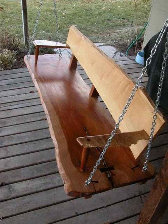 100 meubles en bois à faire avec des troncs d'arbres récupérés 85