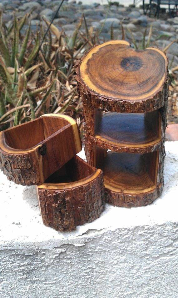 100 meubles en bois à faire avec des troncs d'arbres récupérés 94