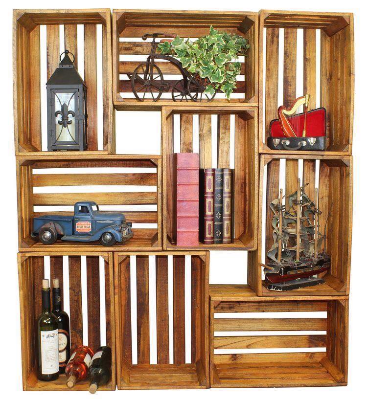 15 top idées avec des caisses en bois réutilisées 5