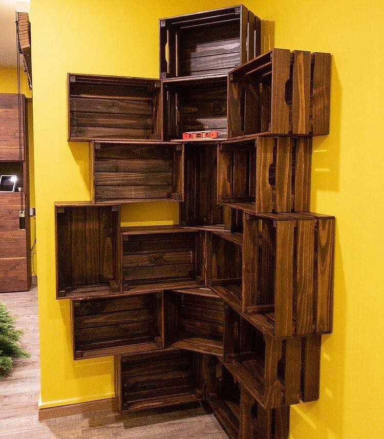 15 top idées avec des caisses en bois réutilisées 11