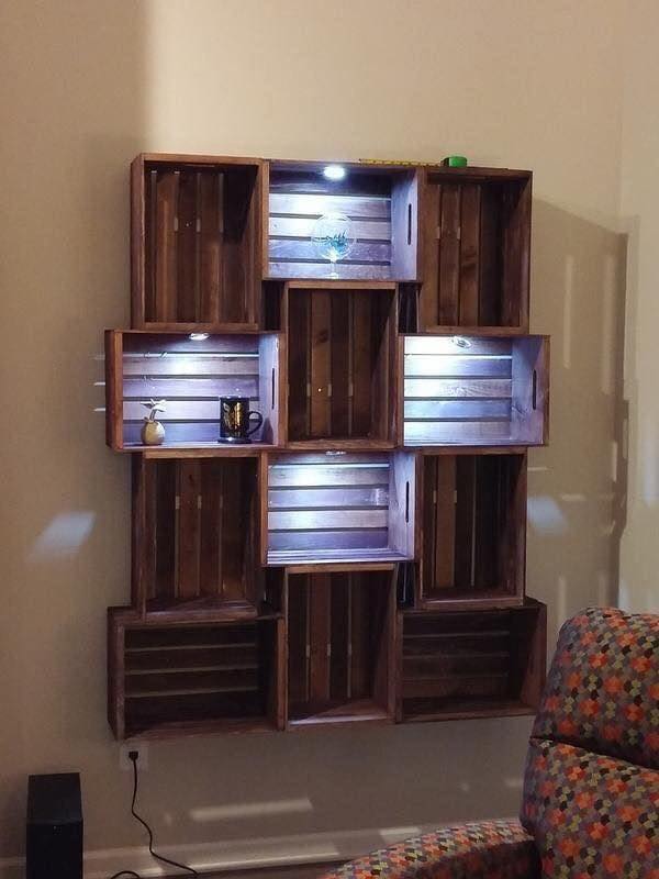 15 top idées avec des caisses en bois réutilisées 12