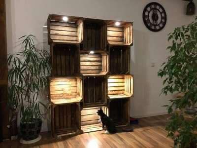 15 top idées avec des caisses en bois réutilisées 15