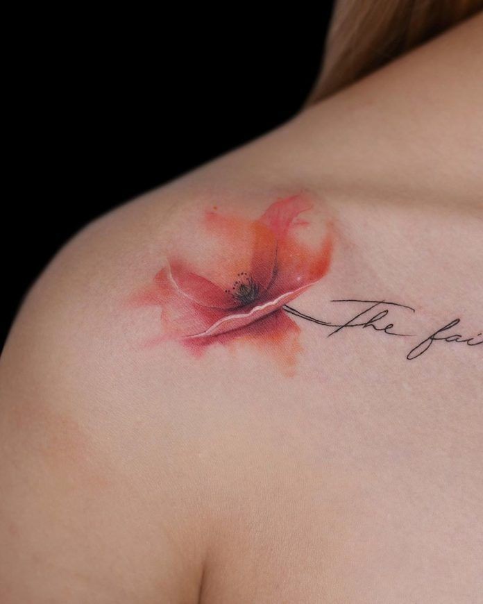 Les 50 plus beaux tatouages coquelicot 18 Les 50 plus beaux tatouages coquelicot 18
