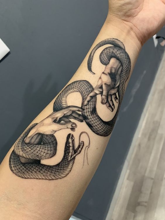 100 top idées de tatouages serpents 27