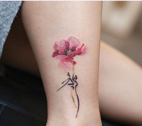Les 50 plus beaux tatouages coquelicot 29 Les 50 plus beaux tatouages coquelicot 29