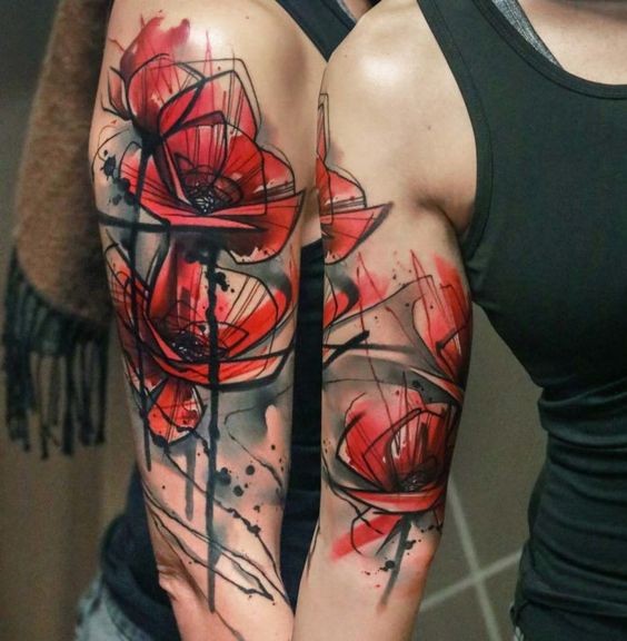 Les 50 plus beaux tatouages coquelicot 3 Les 50 plus beaux tatouages coquelicot 3