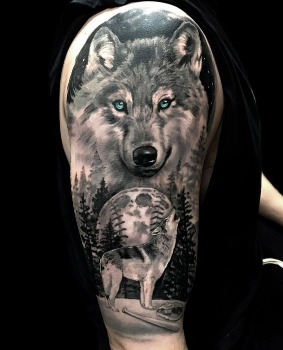 100 top idées de tatouages loup 38 C:\Users\UTILISATEUR\Desktop\loup homme\64afe8196223945103627c67365d450e.jpg