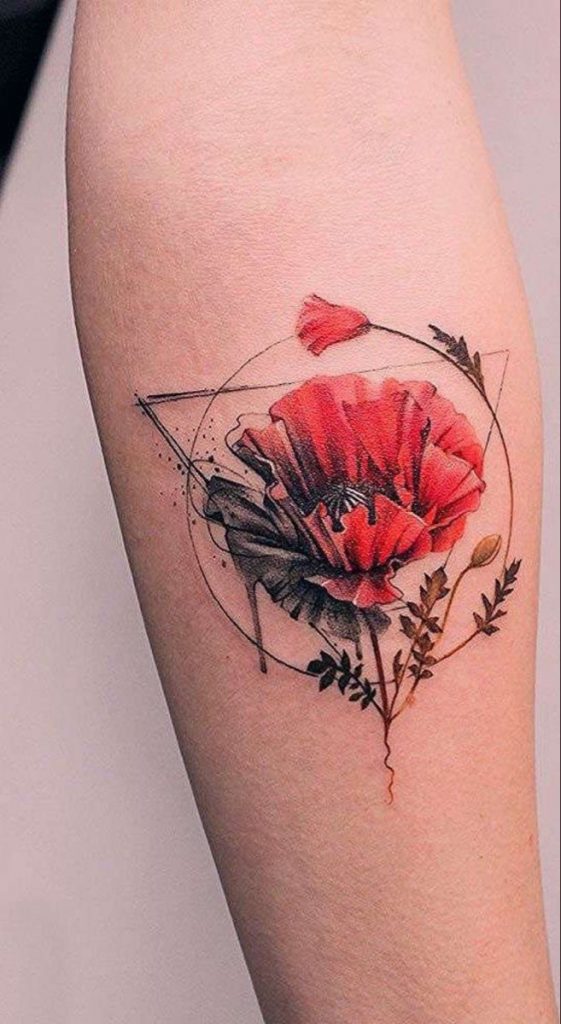 Les 50 plus beaux tatouages coquelicot 5 Les 50 plus beaux tatouages coquelicot 5
