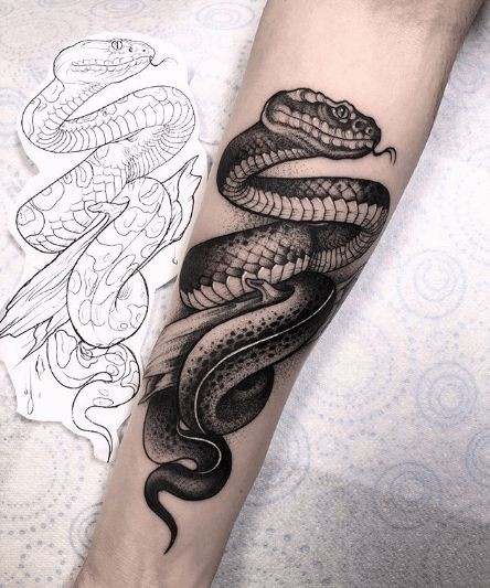 100 top idées de tatouages serpents 73
