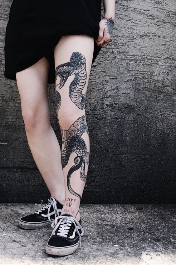 100 top idées de tatouages serpents 74