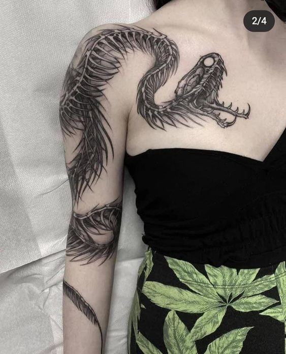 100 top idées de tatouages serpents 99