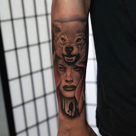 Les 50 plus beaux tatouages loup pour homme 11