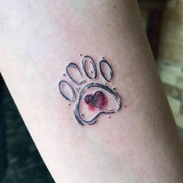 50 top idées de tatouages patte de chien 12 50 top idées de tatouages patte de chien 12
