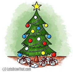 50 top idées de dessins de sapin de Noël 15