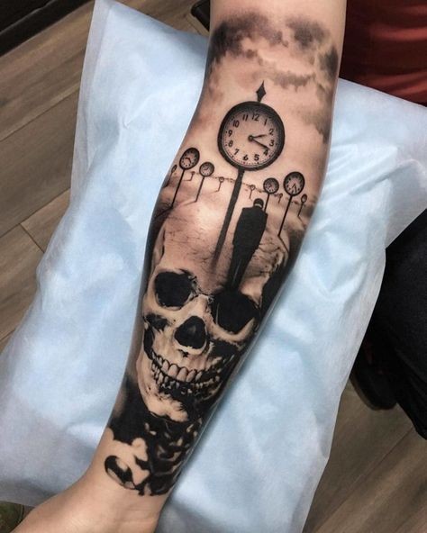 Les 50 plus beaux tatouages horloge 16