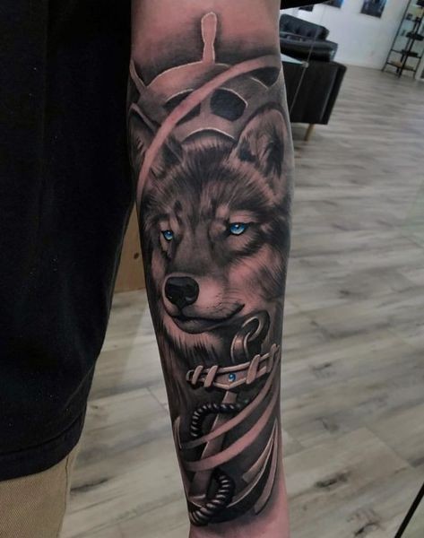 Les 50 plus beaux tatouages loup pour homme 16