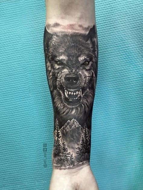 Les 50 plus beaux tatouages loup viking 17