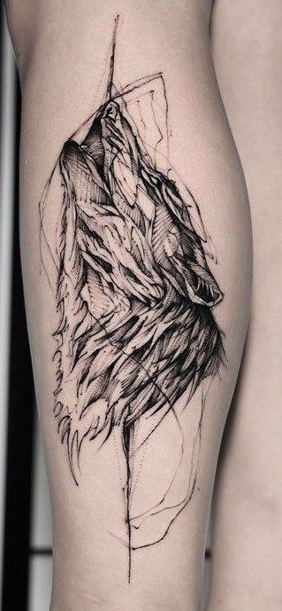 Les 50 plus beaux tatouages loup viking 18