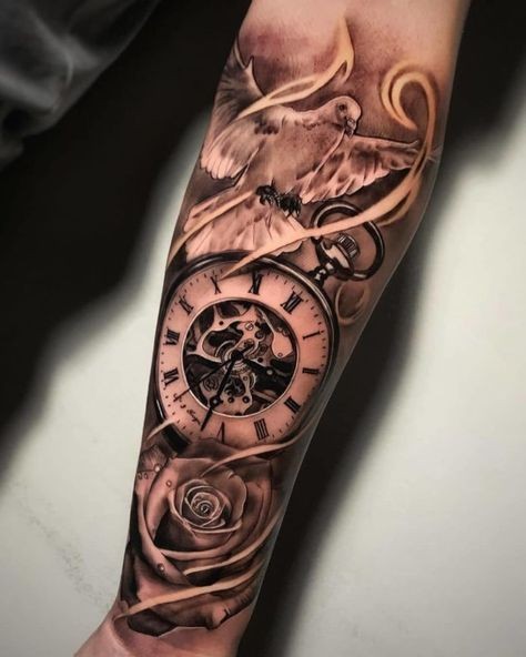 Les 50 plus beaux tatouages horloge 19