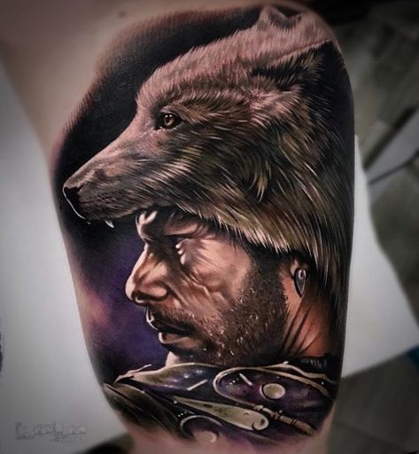 Les 50 plus beaux tatouages loup pour homme 20