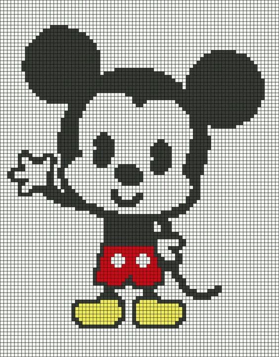100 top idées de pixel art Disney faciles 2