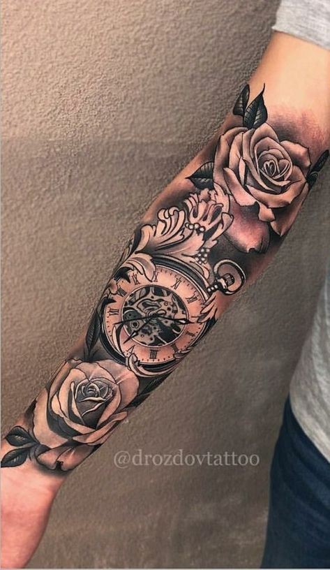 Les 50 plus beaux tatouages horloge 22
