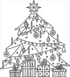50 top idées de dessins de sapin de Noël 26