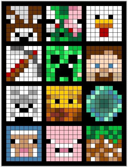 50 top idées de pixel art Minecraft 26