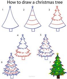 50 top idées de dessins de sapin de Noël 27