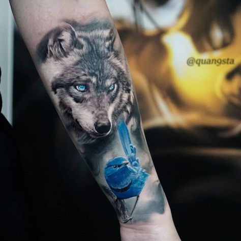 Les 50 plus beaux tatouages loup pour homme 29