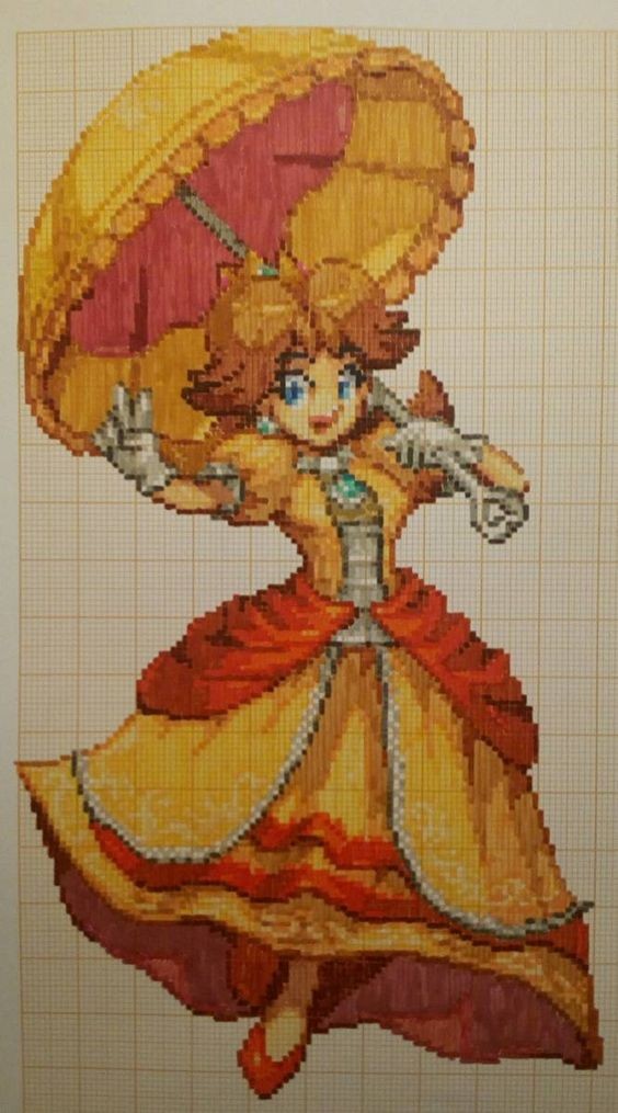 100 top idées de pixel art Disney faciles 30