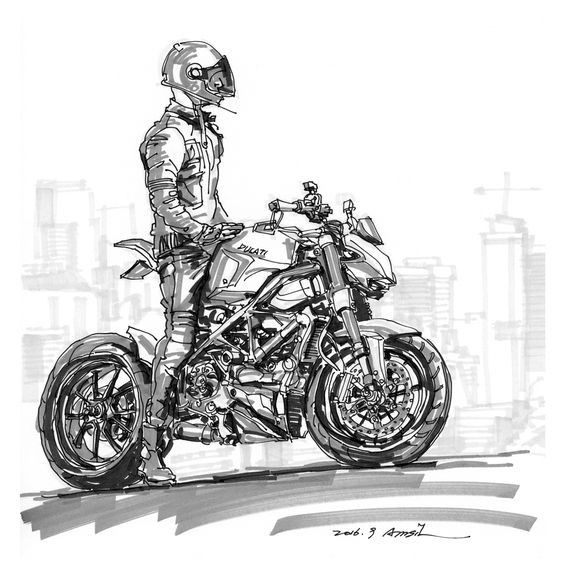 50 top idées de dessins de moto 3