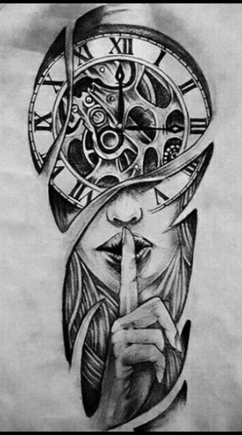 Les 50 plus beaux tatouages horloge 3