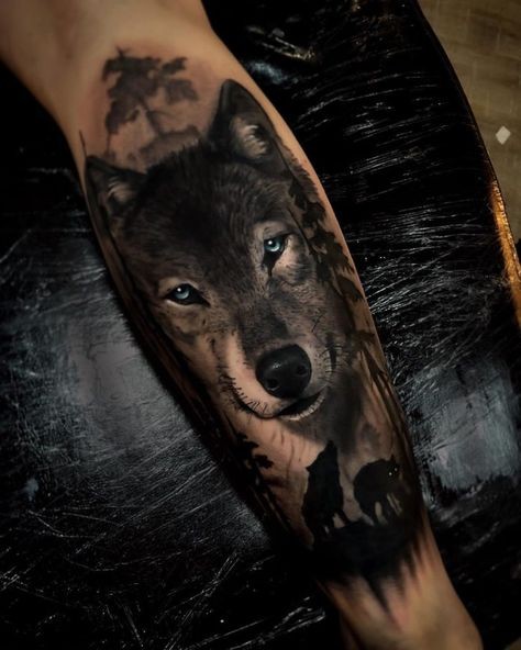 Les 50 plus beaux tatouages loup pour homme 3