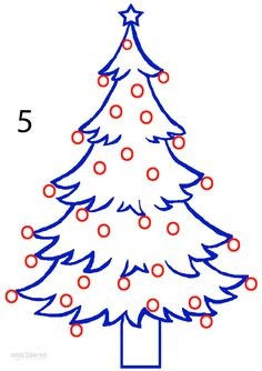50 top idées de dessins de sapin de Noël 31