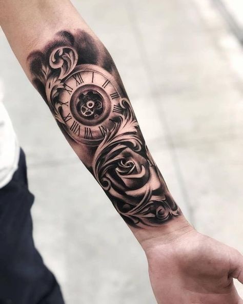 Les 50 plus beaux tatouages horloge 4