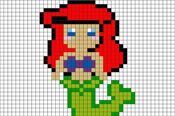 100 top idées de pixel art Disney faciles 45